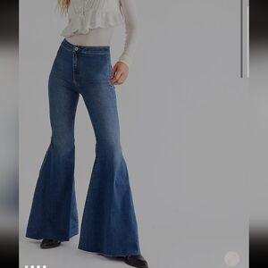 Free People Size 29 High-Waist Dark Blue Flared Women’s Jeans